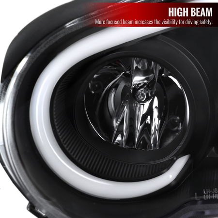 Spec-D Tuning Subaru Impreza Projector Headlights- Clear Lens Black Housing 04-05 2LHP-WRX05JM-G2-TM